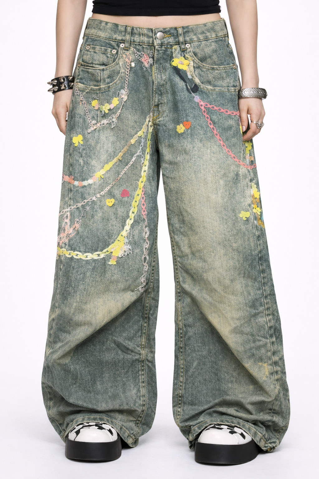 Chaos Chain Baggy Jeans