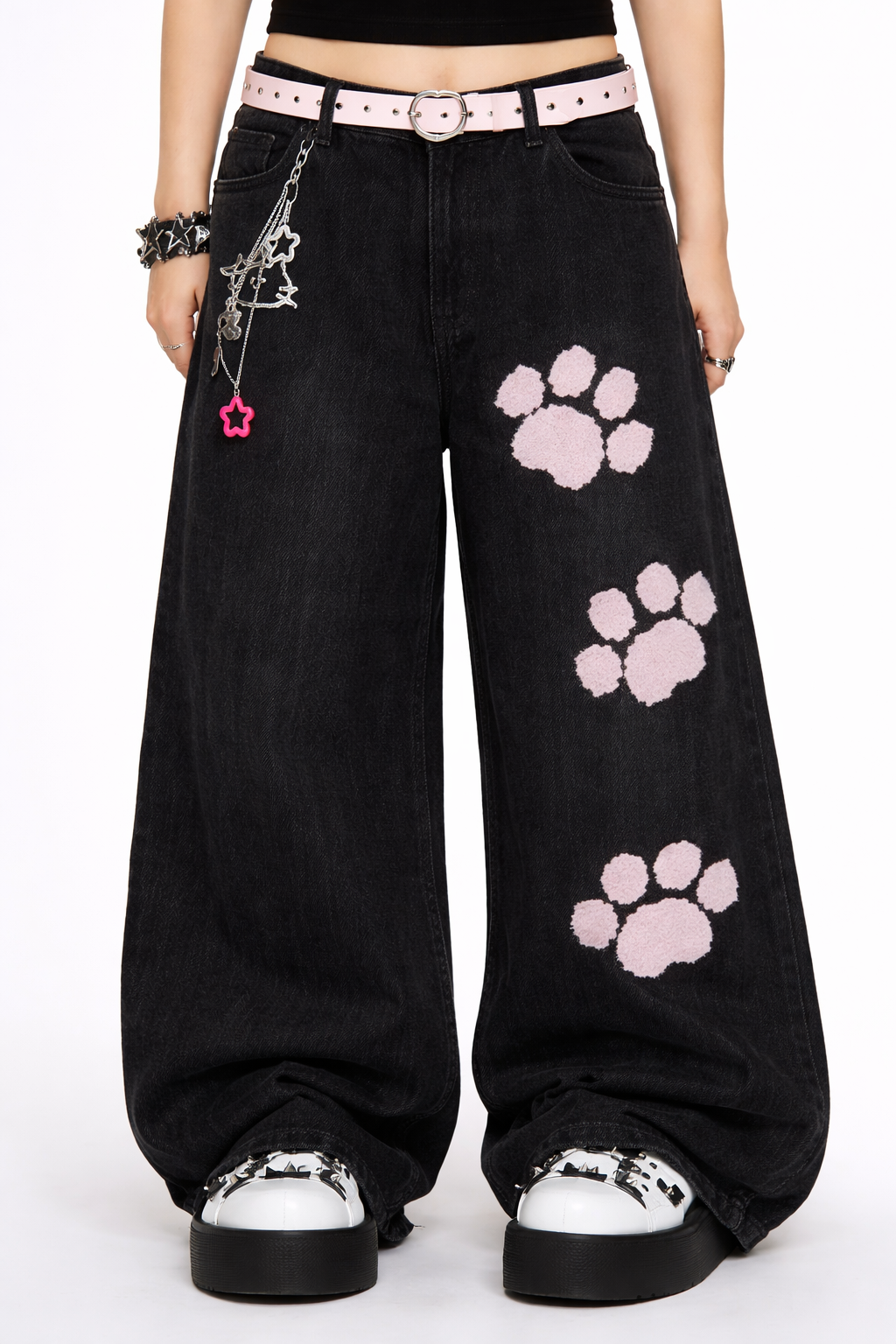Cherry Paw Baggy Jeans