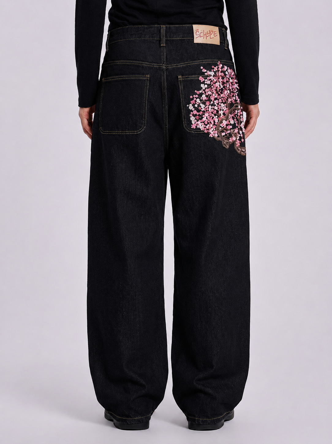 Sakura Pocket Baggy Jeans