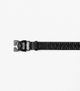 Midnight Studded Logo Buckle Belt in Black