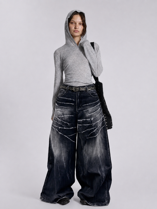 Ghost Wash Baggy Jeans