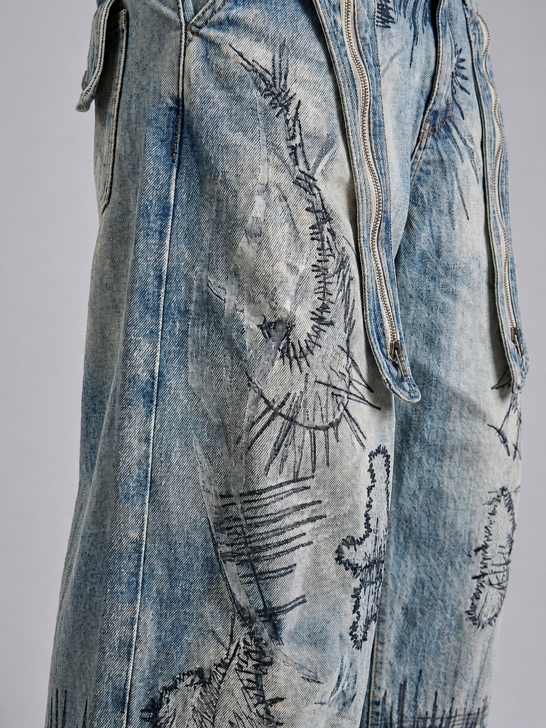 Glitch Fade Baggy Jeans