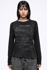 Static Script Long Sleeve Tee