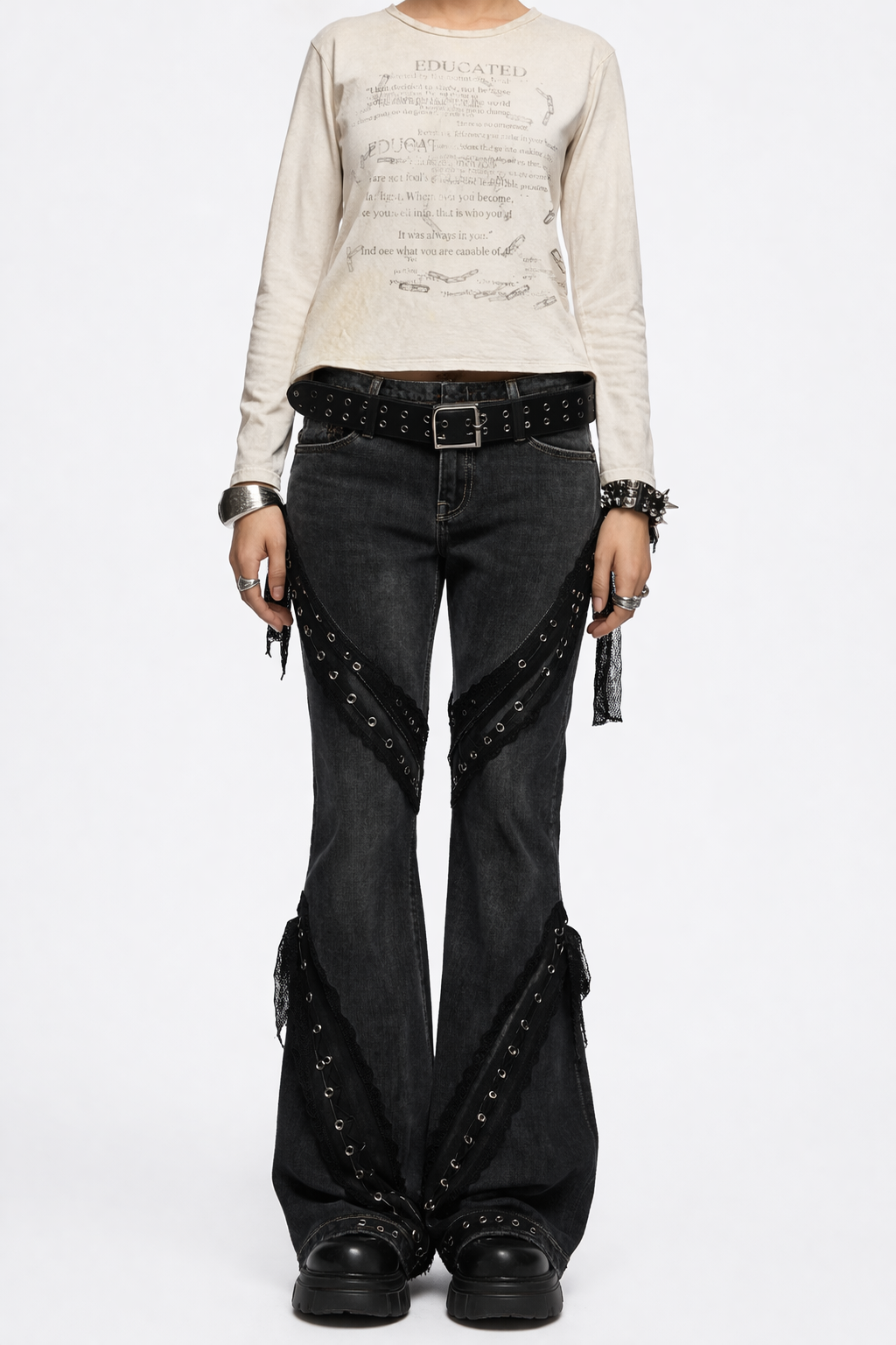 Static Script Long Sleeve Tee