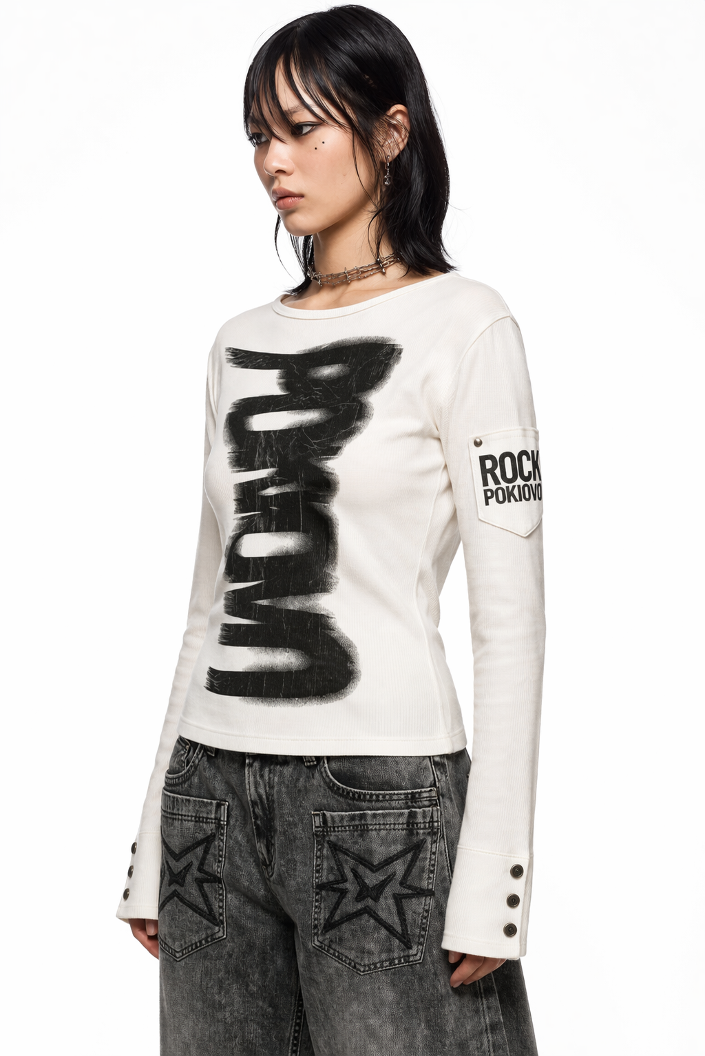 Venom Signal Off-Shoulder Top