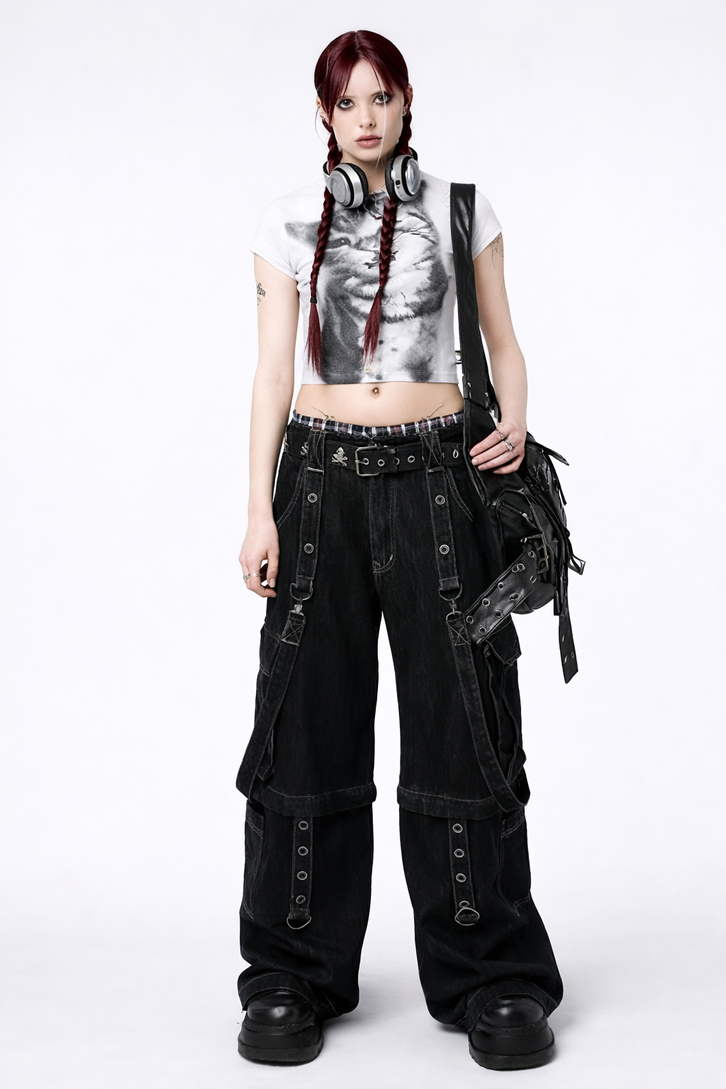 Kitty Glitch Baby Tee