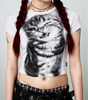 Kitty Glitch Baby Tee
