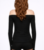 Outlaw Script Off-Shoulder Top