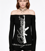 Outlaw Script Off-Shoulder Top