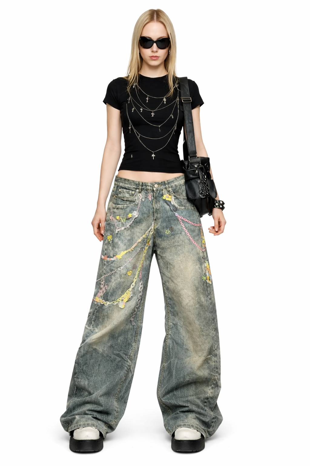 Chaos Chain Baggy Jeans