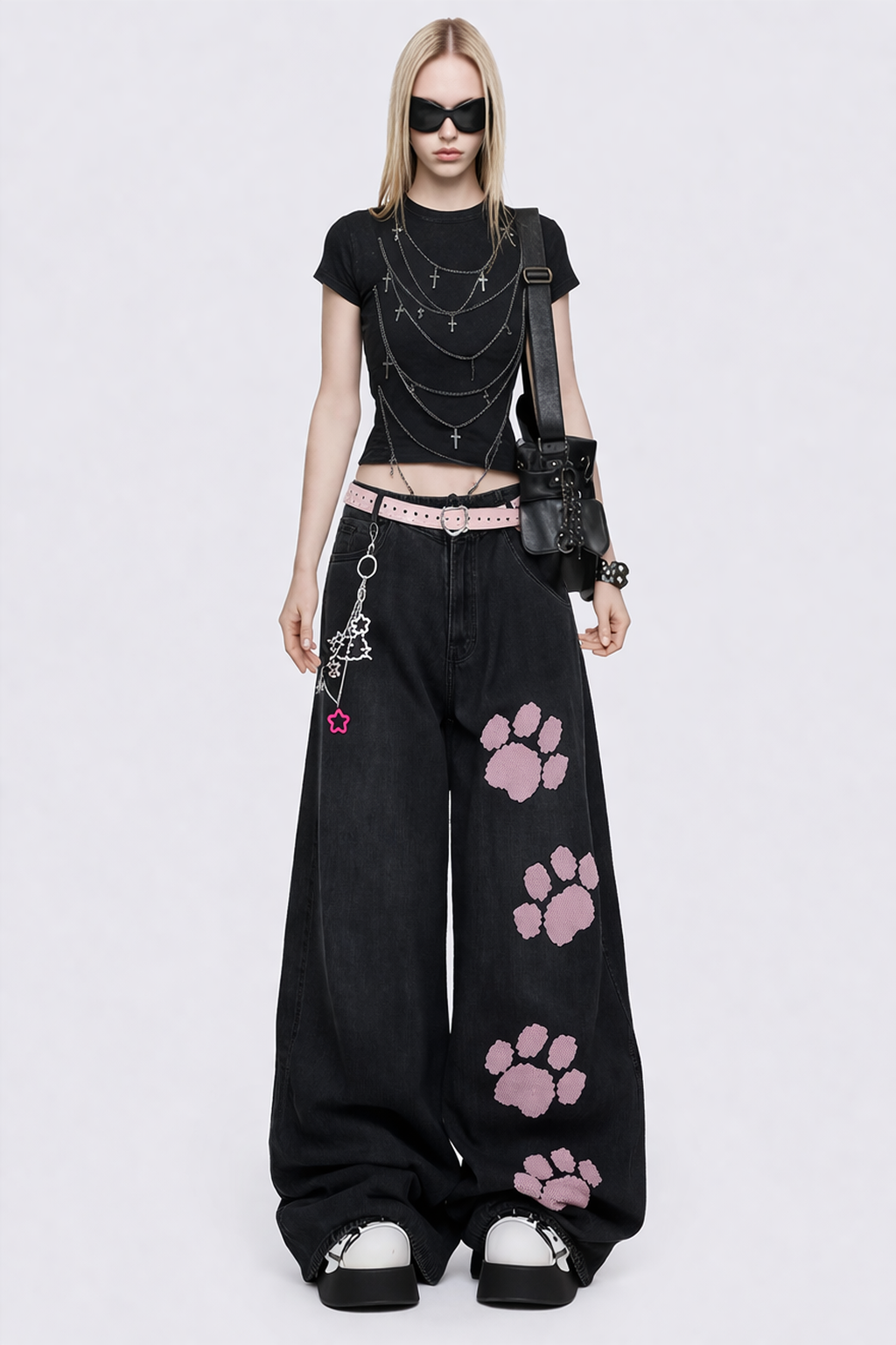 Cherry Paw Baggy Jeans