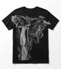 Y2K Oversized Tee Angel Statue Baroque Graphic Print Black Gothic — Riot Angel Statue
