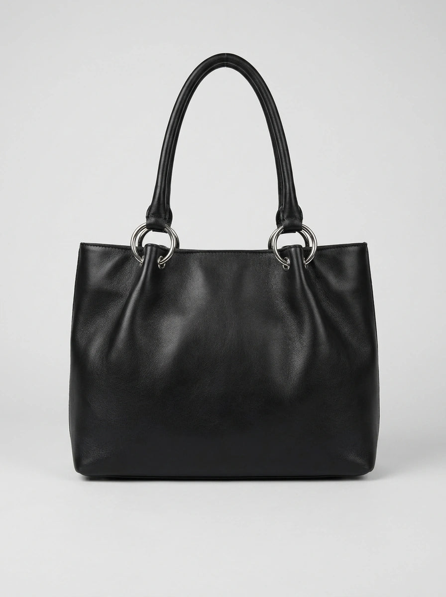 Y2K Gothic Tote Bag Cross Chain Detail Black Streetwear — Riot Cross Chain