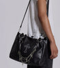 Y2K Gothic Tote Bag Cross Chain Detail Black Streetwear — Riot Cross Chain