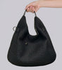 Y2K Hobo Shoulder Bag Punk Rivet Mesh Large Capacity Black Streetwear — Riot Punk Rivet Mesh