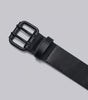 Y2K Faux Leather Belt Double Eyelet Pin Buckle Black Punk — Riot Double Eyelet