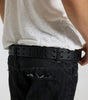 Y2K Faux Leather Belt Double Eyelet Pin Buckle Black Punk — Riot Double Eyelet