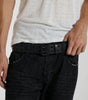 Y2K Faux Leather Belt Double Eyelet Pin Buckle Black Punk — Riot Double Eyelet