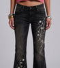 Midnight Blossom Flared Jeans