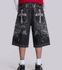 Ghost Scroll Denim Jorts