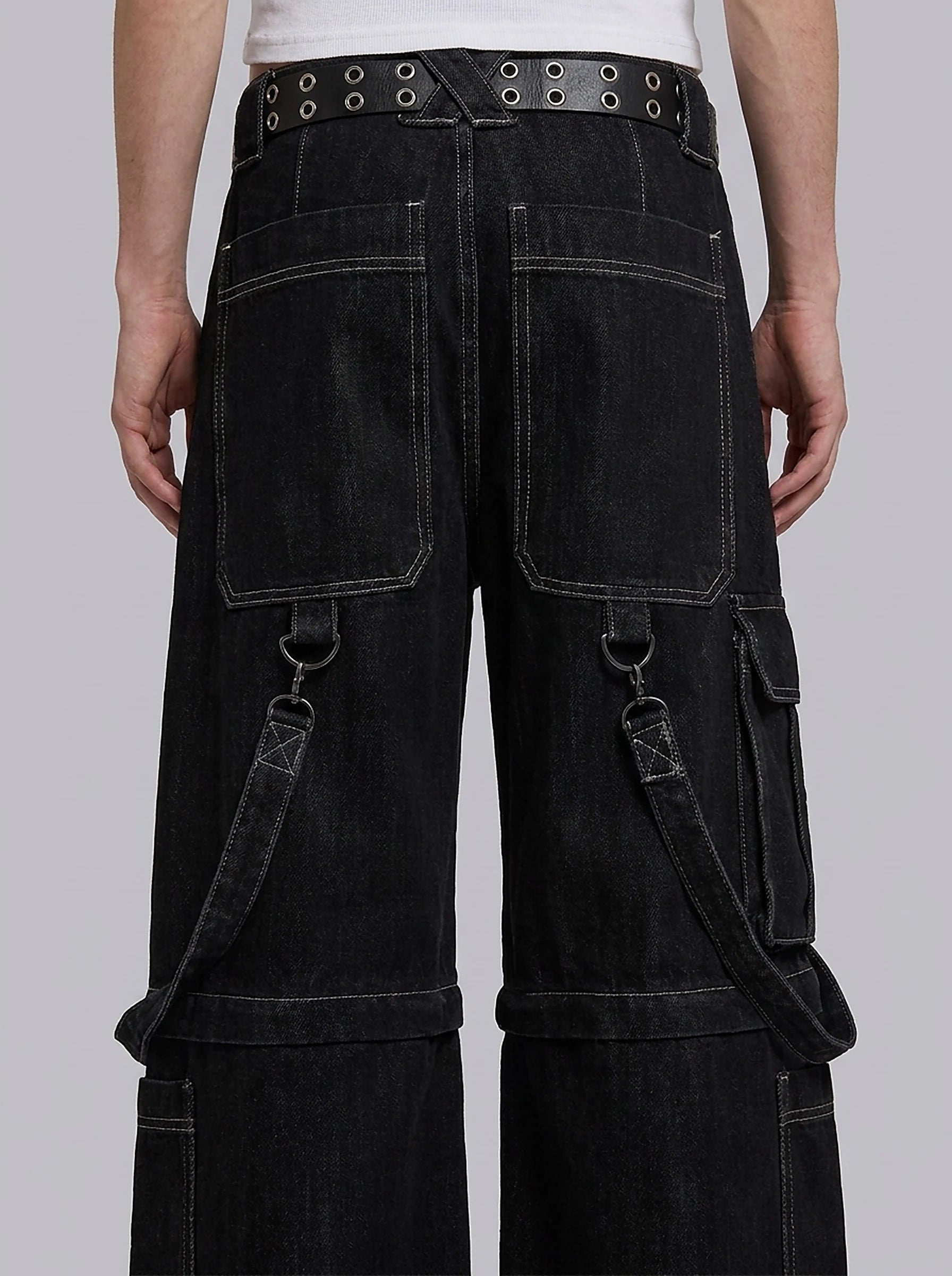 Phantom Black Cargo Jeans