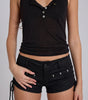 Midnight Stud Micro Shorts