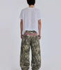 Wilderness Script Camo Baggy Jeans in Washed Khaki