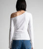 Y2K Off-Shoulder Top Metal Cross Rivet Design White Gothic — Riot Metal Cross Rivet