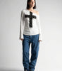 Y2K Off-Shoulder Top Metal Cross Rivet Design White Gothic — Riot Metal Cross Rivet