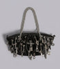 Riot Multi-Zipper Ruched Dumpling Chain Bag in Black