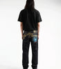 Phantom Liberty Statue Graphic Wide Leg Jeans in Dark Black Wash