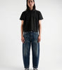 Sakura Floral Embroidered Baggy Jeans in Dark Blue Wash