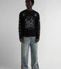 Graphic Zip-Off Panel Wide Leg Jeans in Light Wash