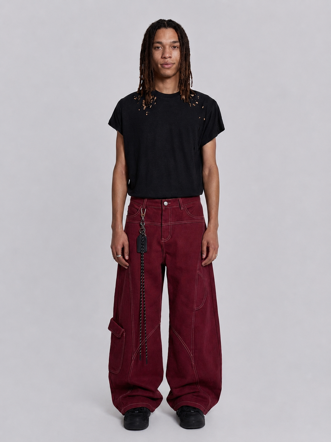 Crimson Chaos Cargo Pants