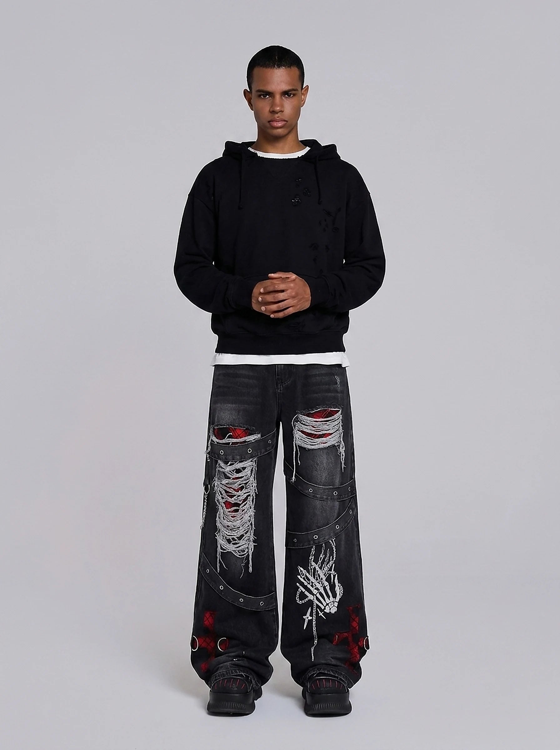 Crimson Bones Baggy Jeans