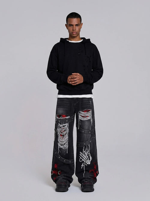 Crimson Bones Baggy Jeans