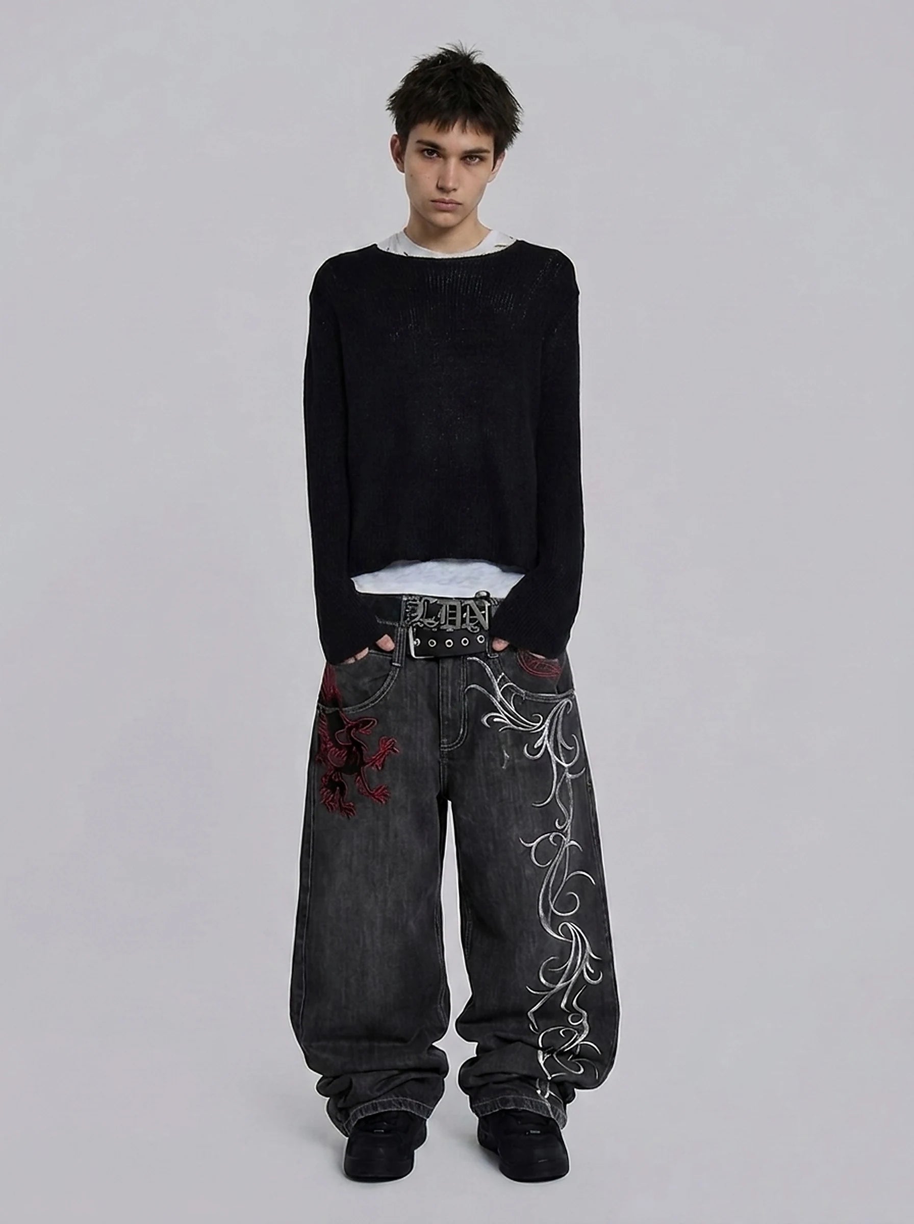 Bloodline Gothic Baggy Jeans