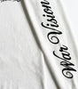 Y2K Oversized Long Sleeve Tee American Flag Graphic Script Sleeve White Streetwear — American Flag Script Sleeve