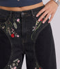 Midnight Bloom Baggy Jeans
