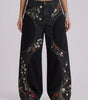 Midnight Bloom Baggy Jeans