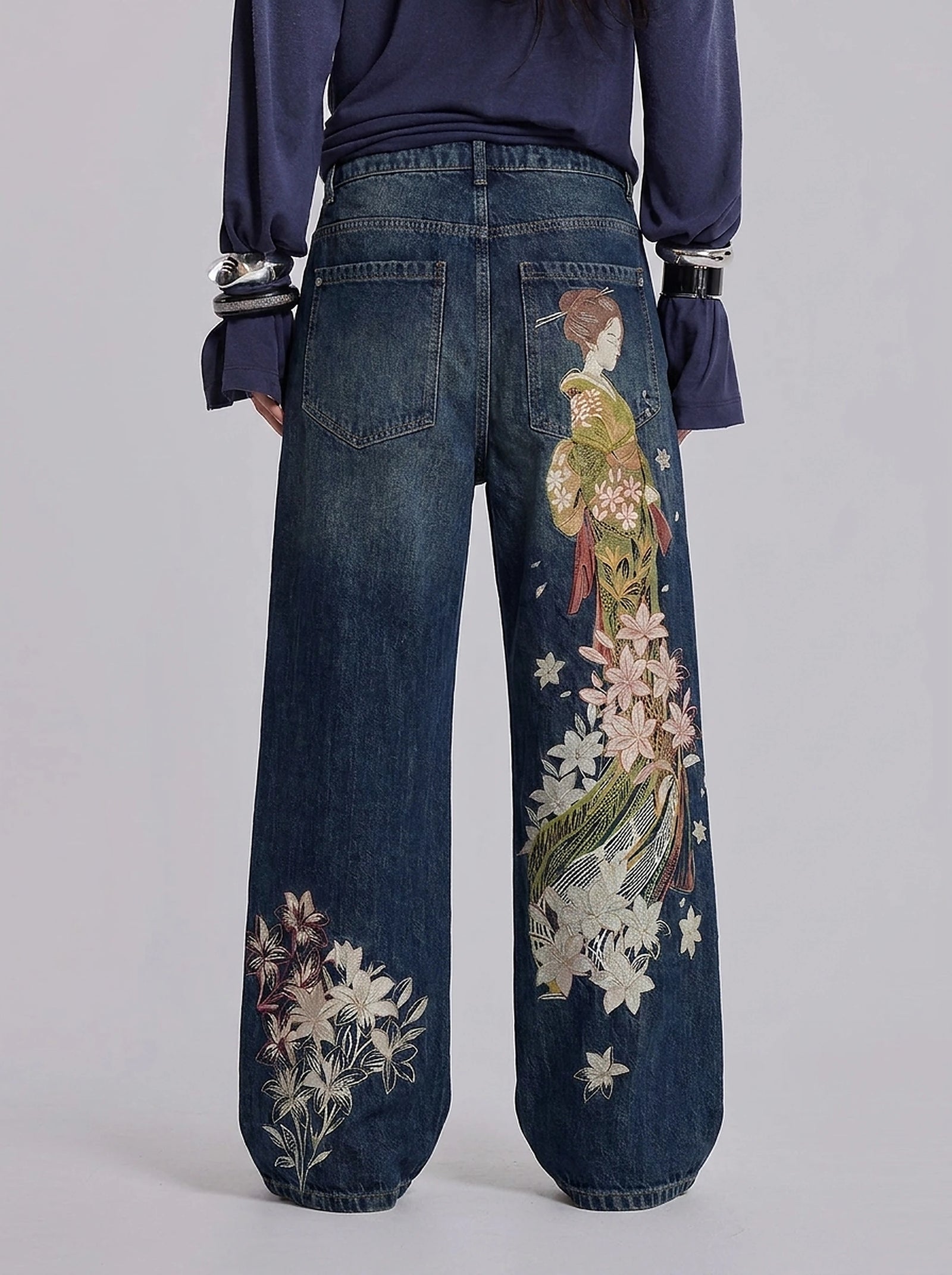 Sakura Fade Baggy Jeans