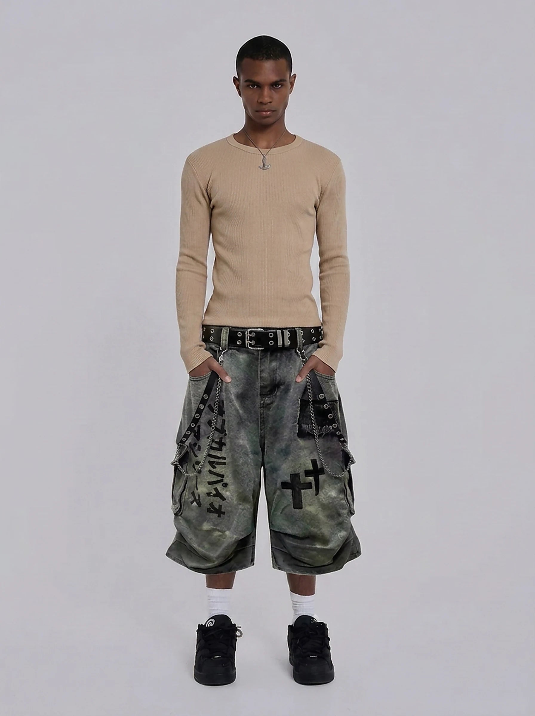 Phantom Cross Denim Jorts