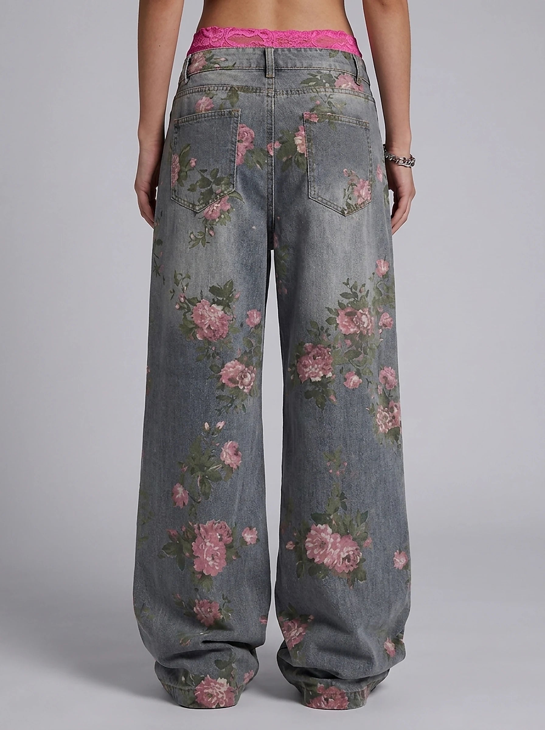 Sakura Bloom Baggy Jeans