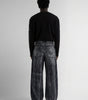 Venom Spider Embroidered Baggy Jorts in Black Grey Wash
