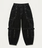 Phantom D-Ring Cargo Wide Leg Jeans in Black