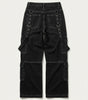 Phantom D-Ring Cargo Wide Leg Jeans in Black