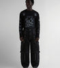 Phantom D-Ring Cargo Wide Leg Jeans in Black