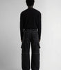 Phantom D-Ring Cargo Wide Leg Jeans in Black