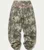 Wilderness Script Camo Baggy Jeans in Washed Khaki
