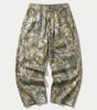 Wilderness Script Camo Baggy Jeans in Washed Khaki